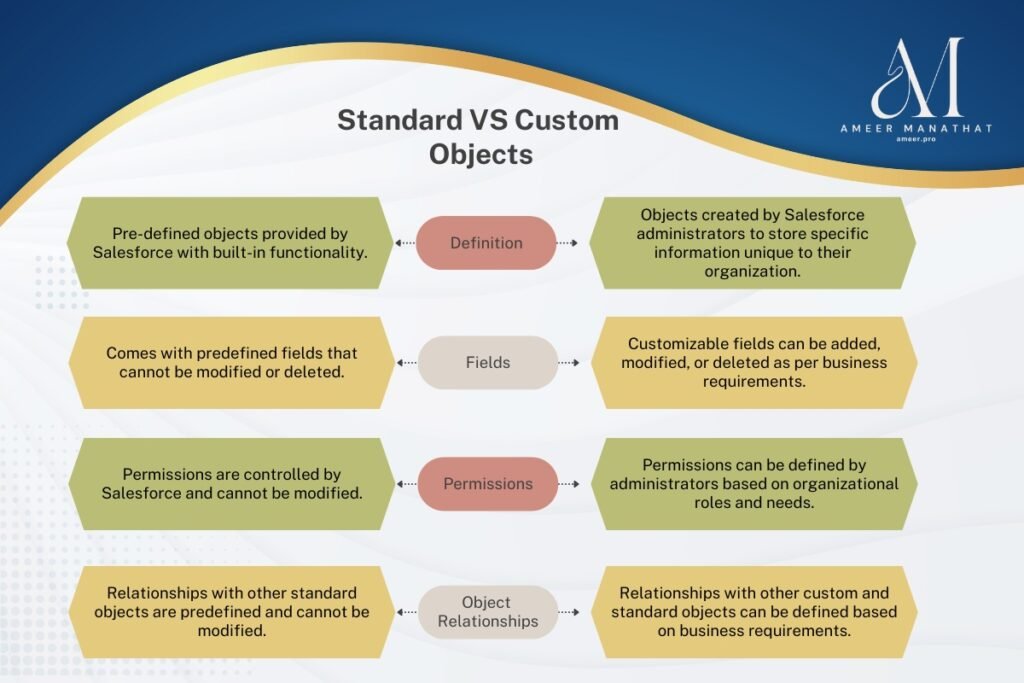 Salesforce Standard Vs Custom Objects