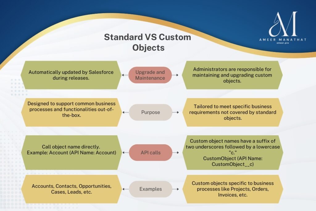 Salesforce Standard Vs Custom Objects